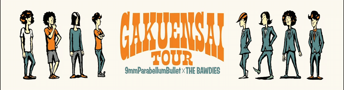 9mmParabellumBullet × TheBawdies 学園祭ツアー | TK4DESIGN